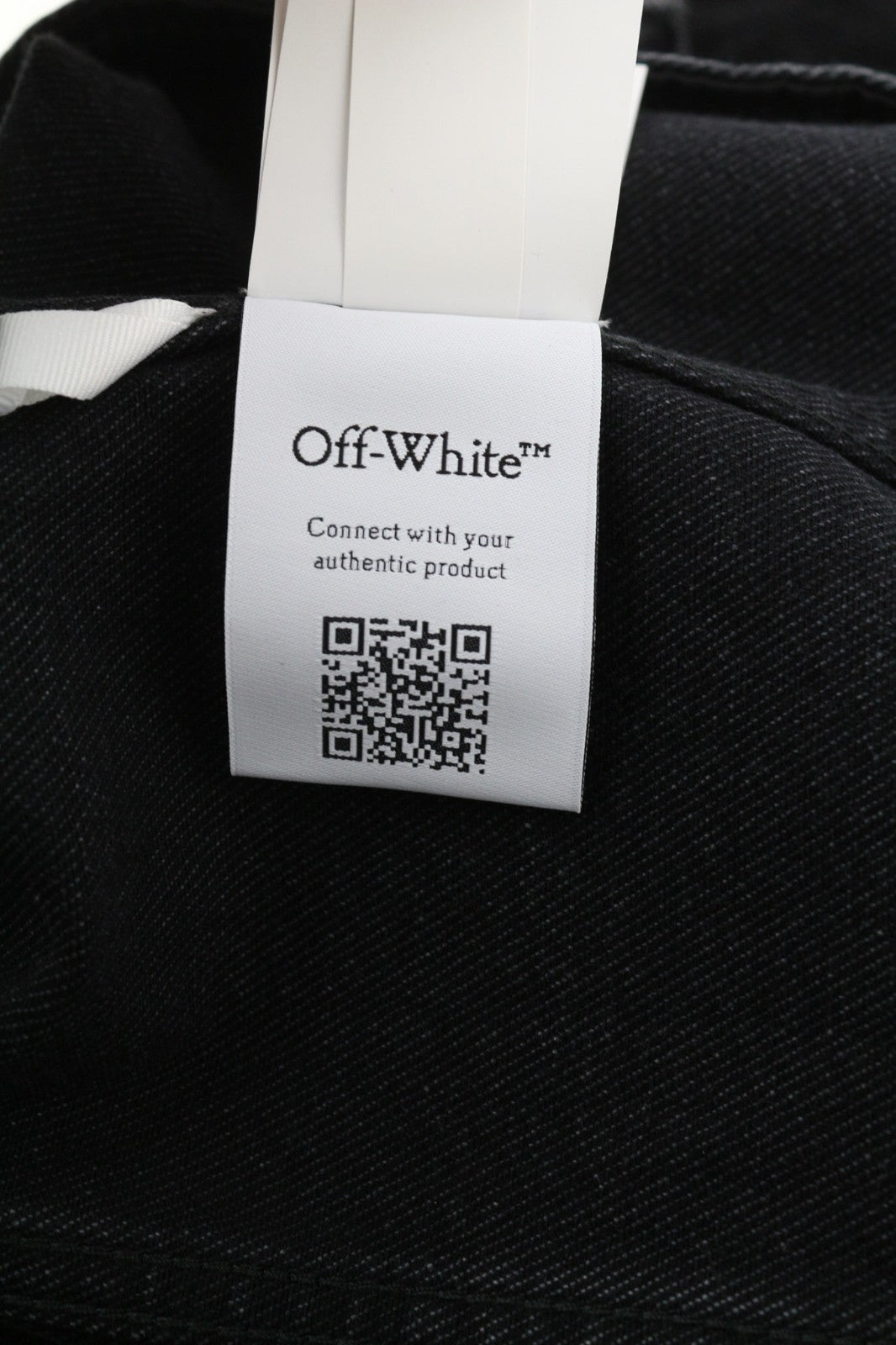 OFF-WHITE Zip Skate Men's S Washed Black Denim Zip Jacket Long Sleeved RRP995