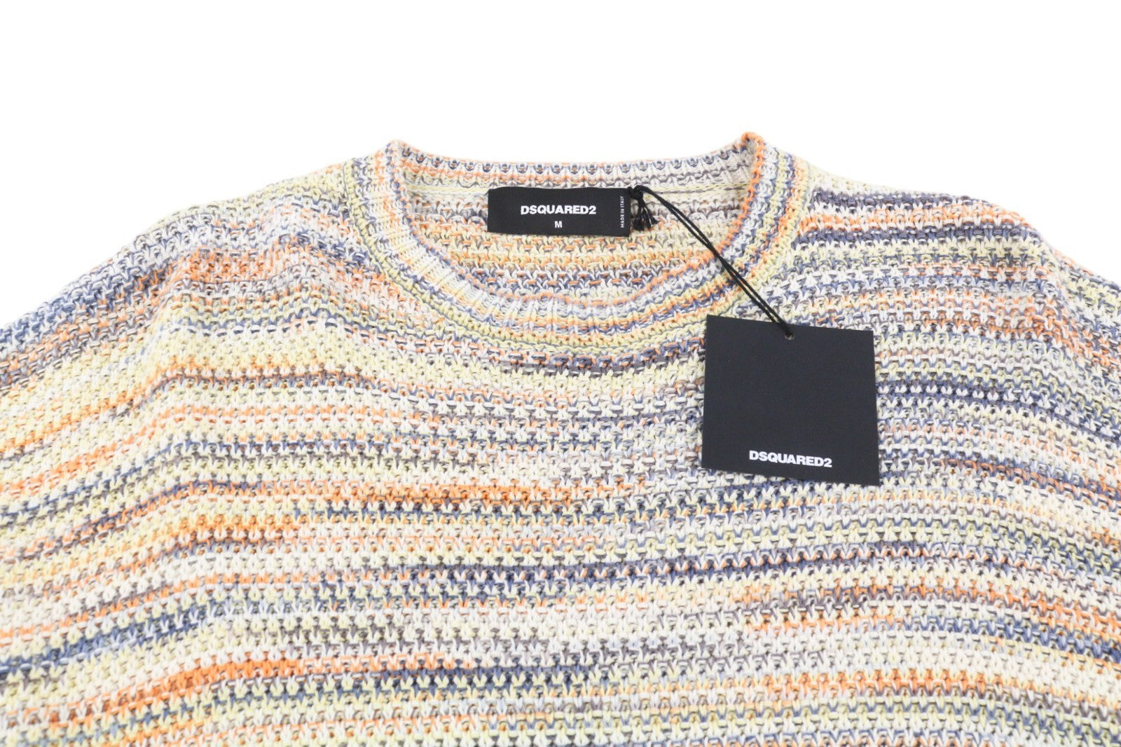 DSQUARED2 moteriškas M dydžio daugiaspalvis medvilninis megztinis ilgomis rankovėmis 