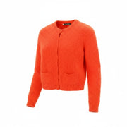 DSQUARED2 Women's S Red Mohair Wool Blend Button-Up Knit Cardigan