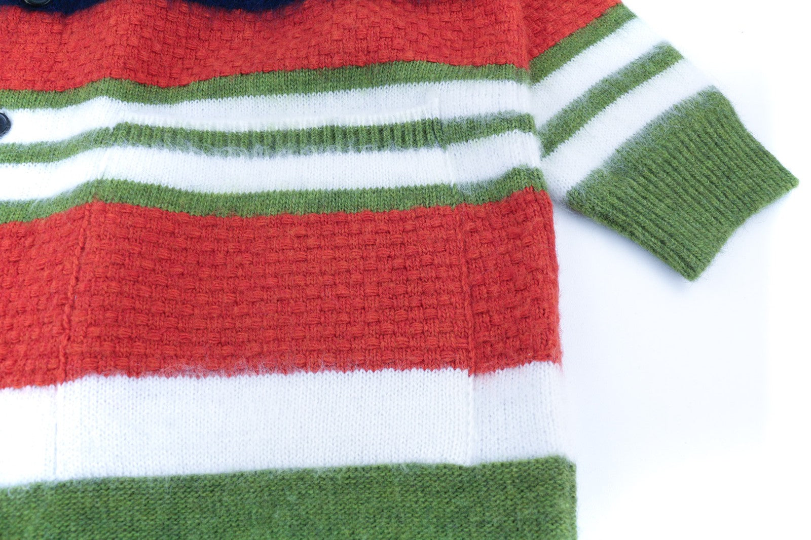 DSQUARED2 Women's S Multi Stripe Wool Mohair Alpaca Knit Long Overcoat RRP2845