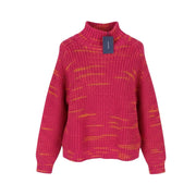 GANT daugiaspalvis aukštu kaklu megztinis M spalvos, povo rožinės spalvos, vilnonis, tamprus megztinis 