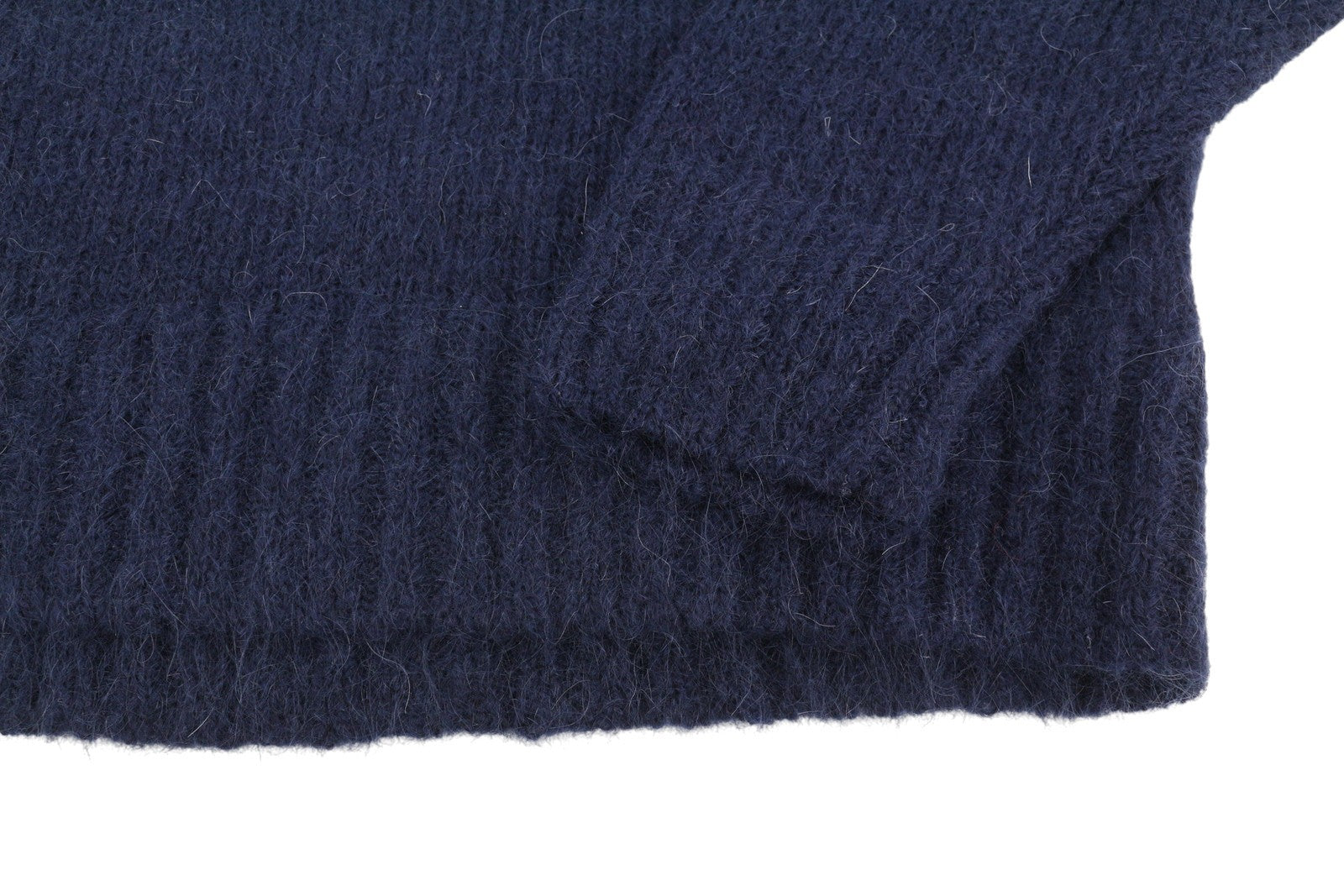 GANT Mohair V-Neck Women Jumper M Evening Blue Wool Blend Tight-Knit Pullover