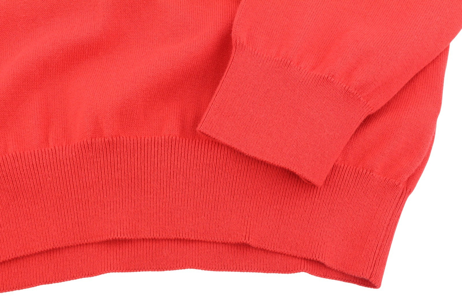 GANT Stretch Cotton Contrast C-Neck Men Jumper L Lava Red Tight-Knit Pullover