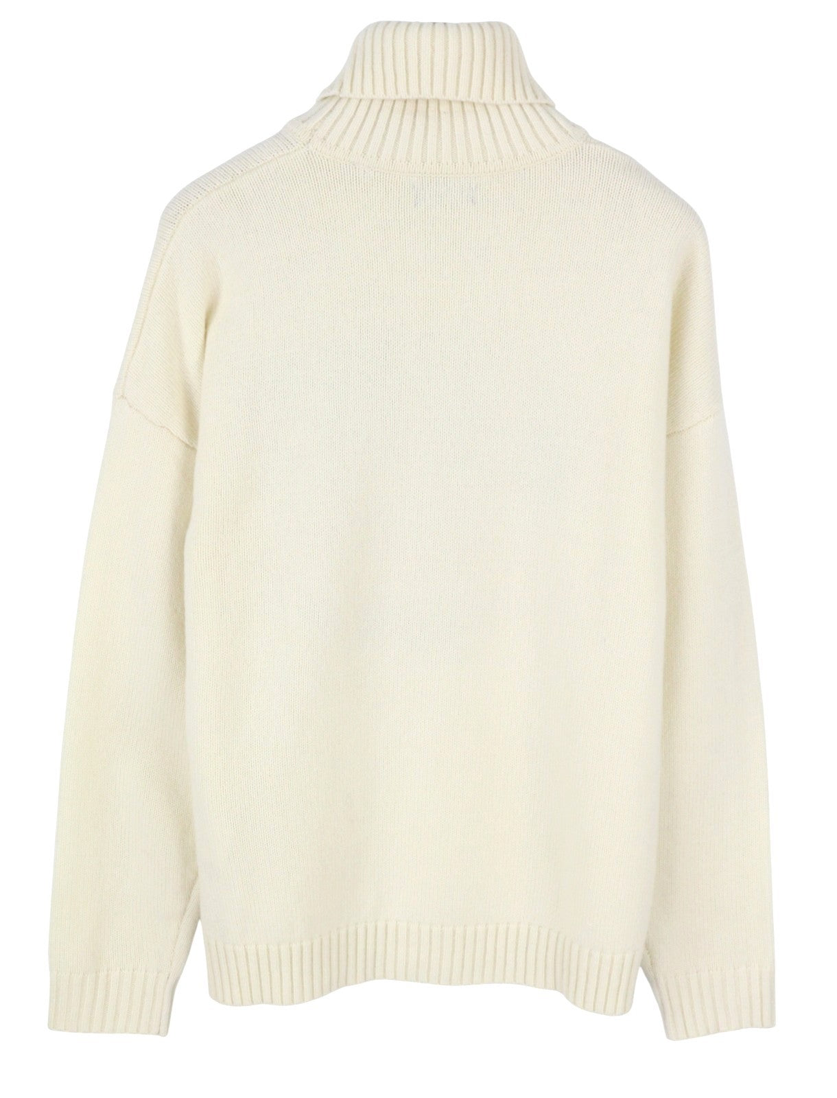 GANT Tag Wool Turtleneck Men Jumper L Cream Lambswool Knitted Pullover RRP199