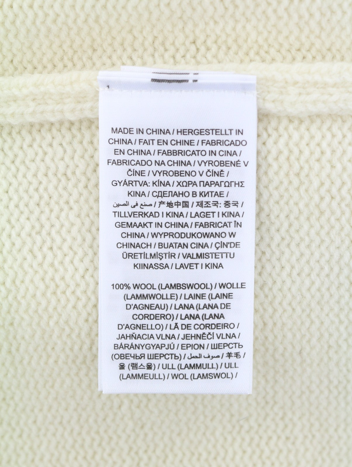 GANT Tag Wool Turtleneck Men Jumper L Cream Lambswool Knitted Pullover RRP199