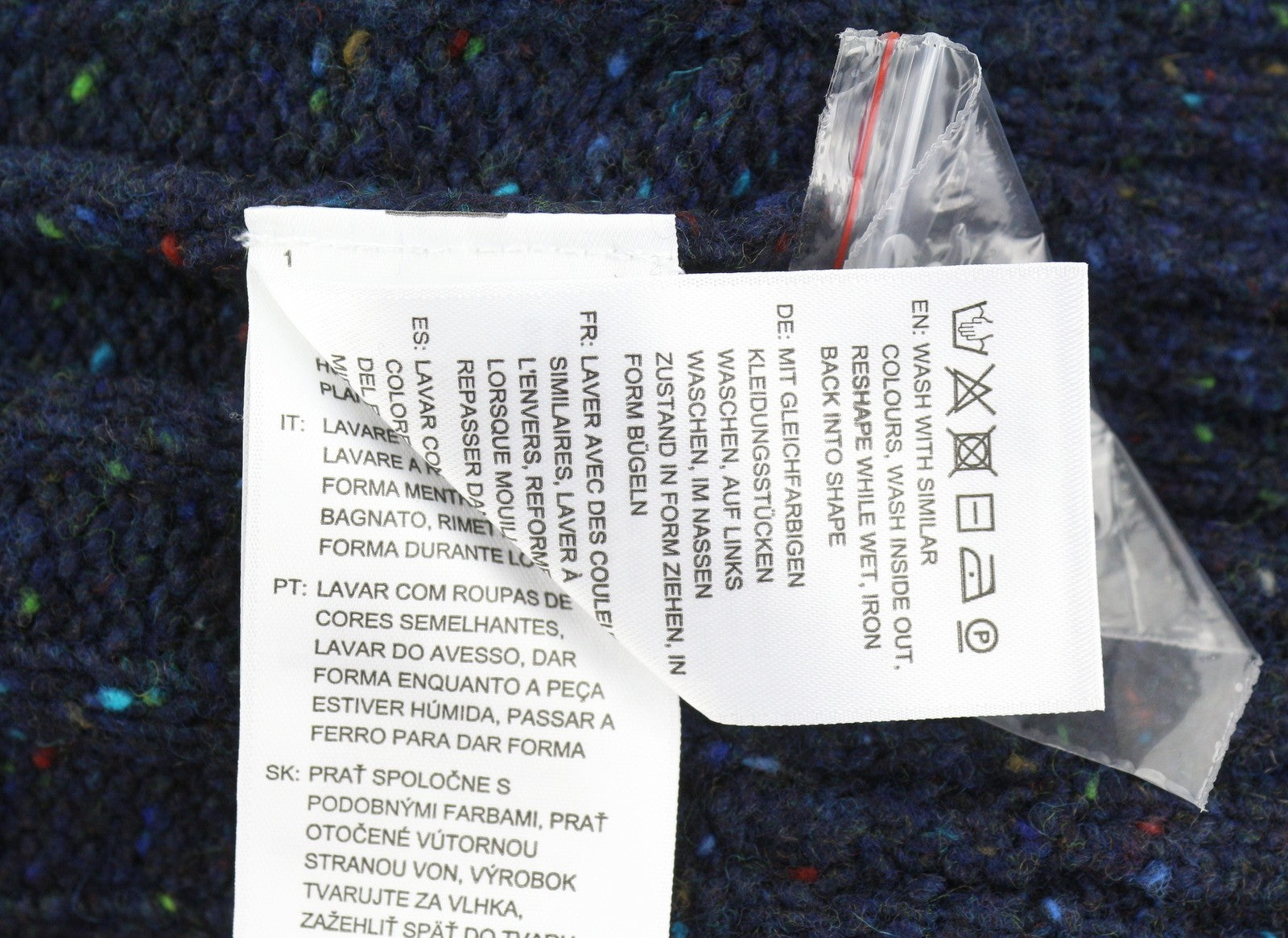 GANT „Neps Buttons“ vyriškas megztinis su imitacine kaklo linija, 2XL, mėlynas, vilnos mišinio megztinis, RRP179 