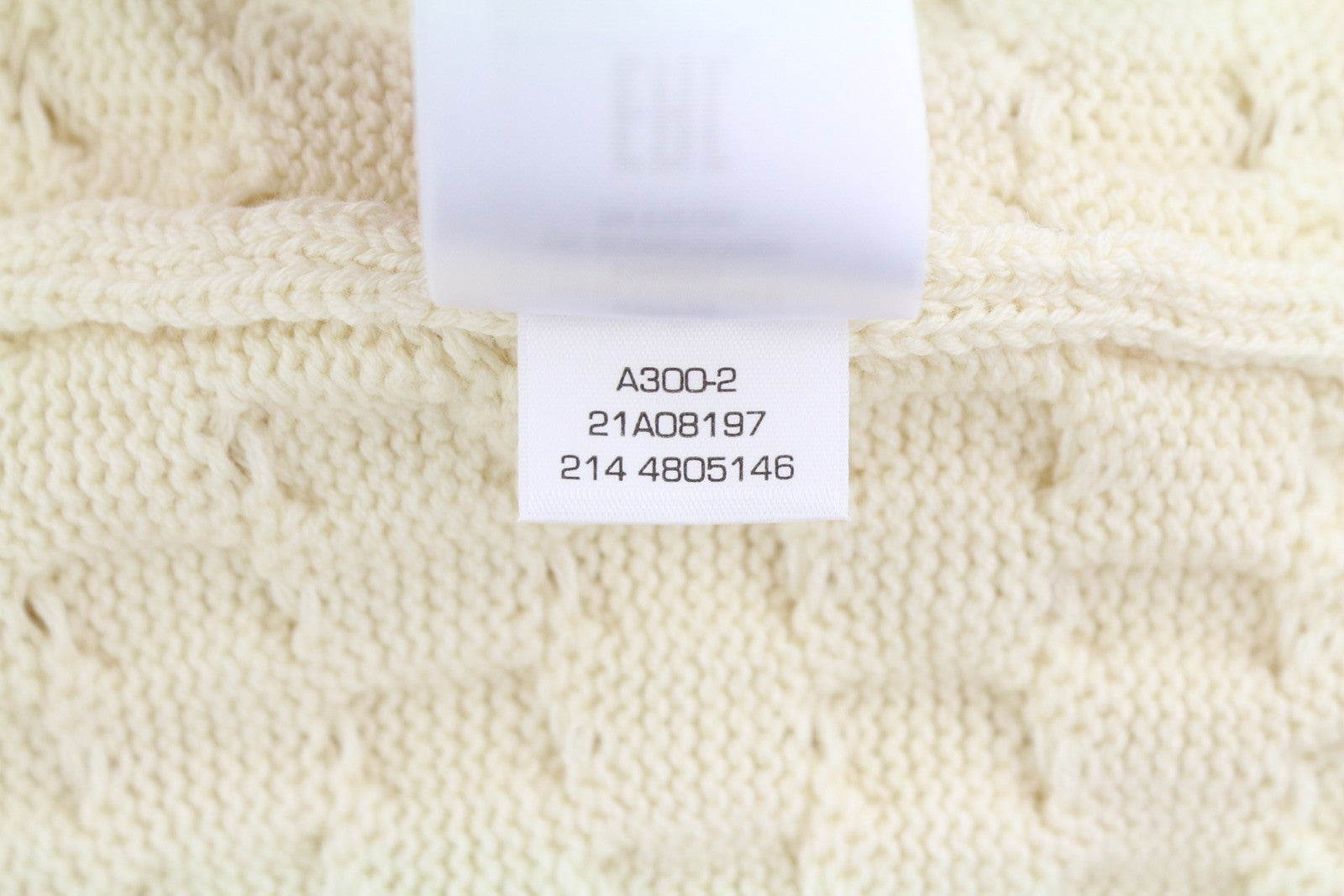 GANT Cable Structure C-Neck Women Jumper L Cream Merino Wool Blend Knit Pullover