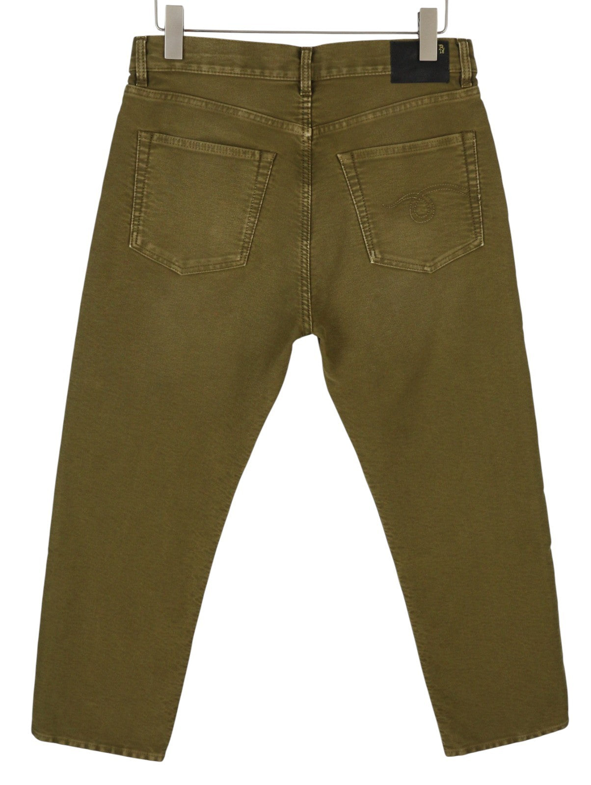 R13 Boyfriend Women Jeans 28 Olive Garment Dyed Moleskin Zip Fly FW25 RRP790