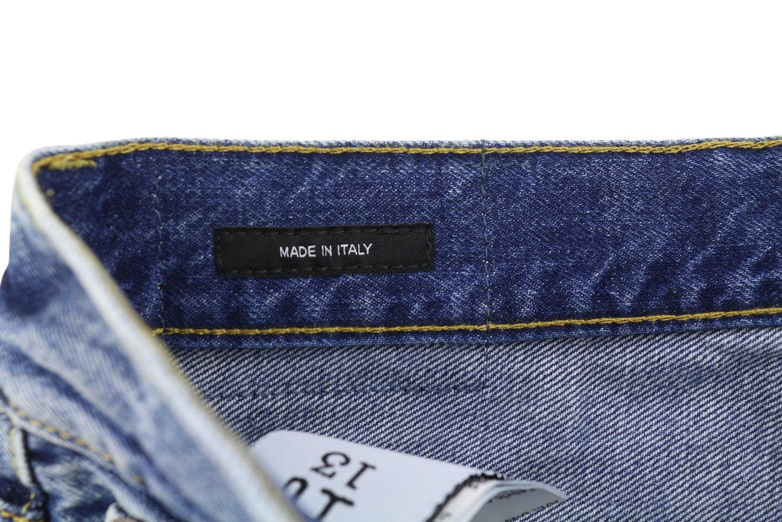 R13 Romeo Women Jeans 26 Hutton Blue Faded Denim Cropped Zip Fly FW25 RRP799