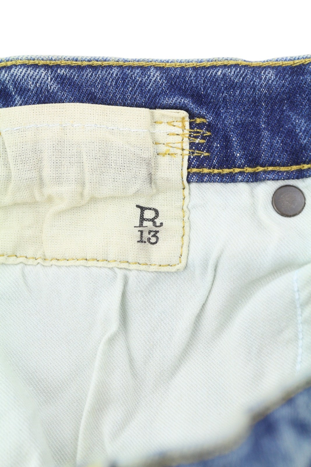 R13 Jane Women Jeans 28 Kelly Stretch Flared Leg Faded Blue Zip PF25 RPRP645