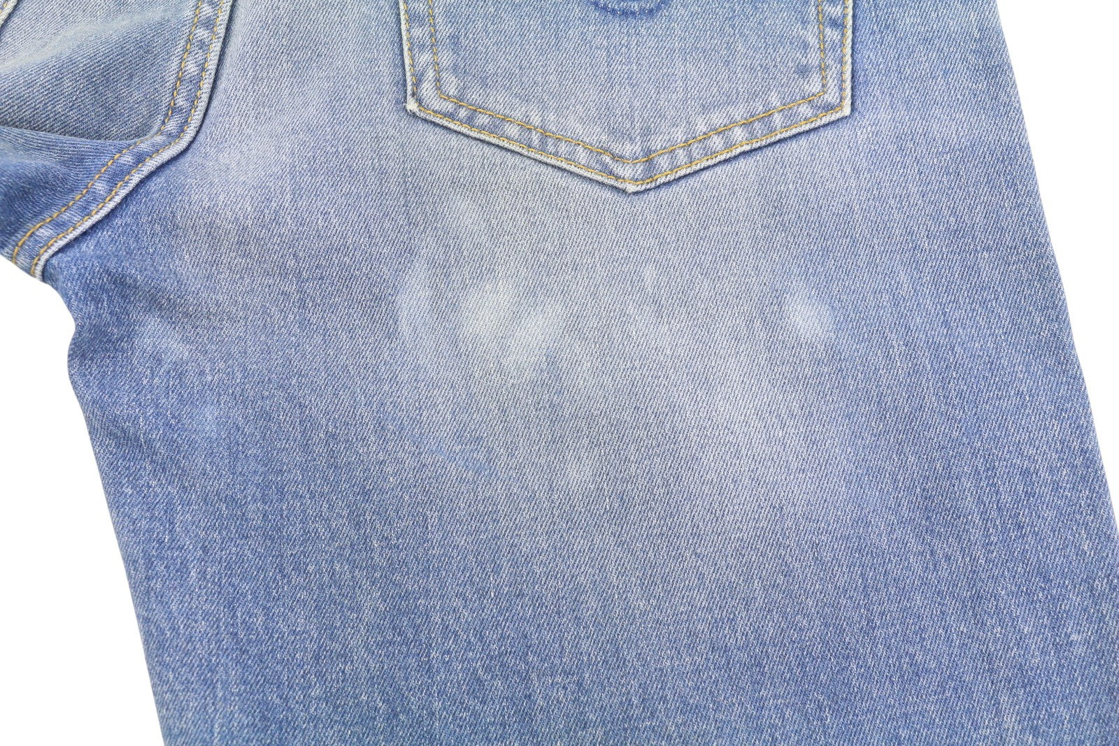 R13 Boy Straight W Rips Women Jeans 29 Jasper Stretch Low Rise Copped Faded Blue