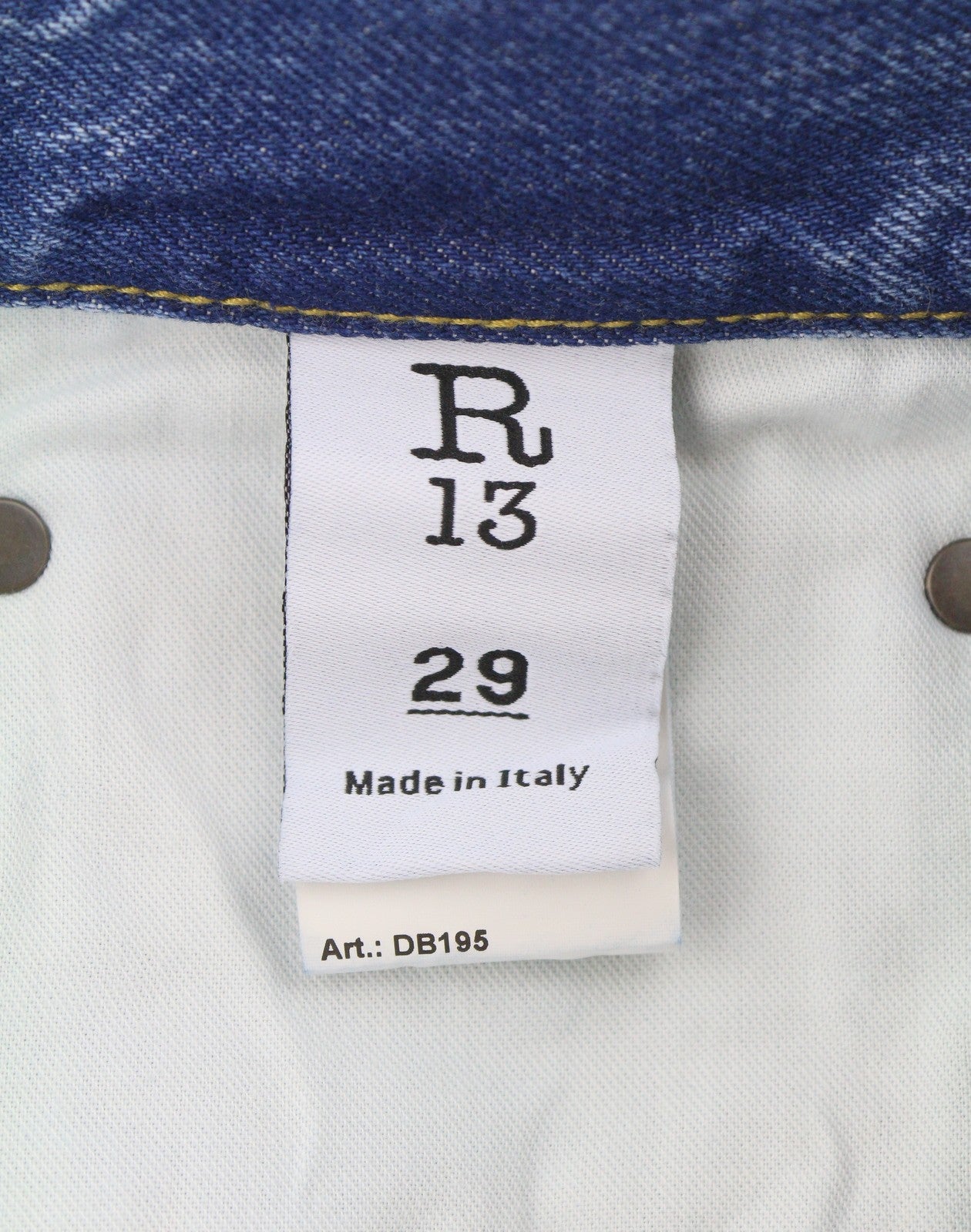 R13 Cuffed X-BF Women Jeans 29 Jasper Straight Fit Whiskers Faded Denim PF25