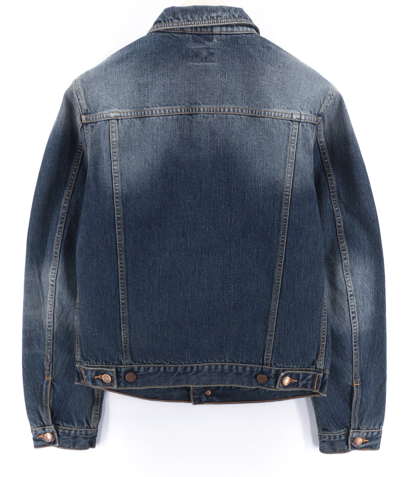 NUDIE JEANS Billy Blue Friend vyriška M dydžio džinsinė striukė su polo apykakle ir organine medvilne 