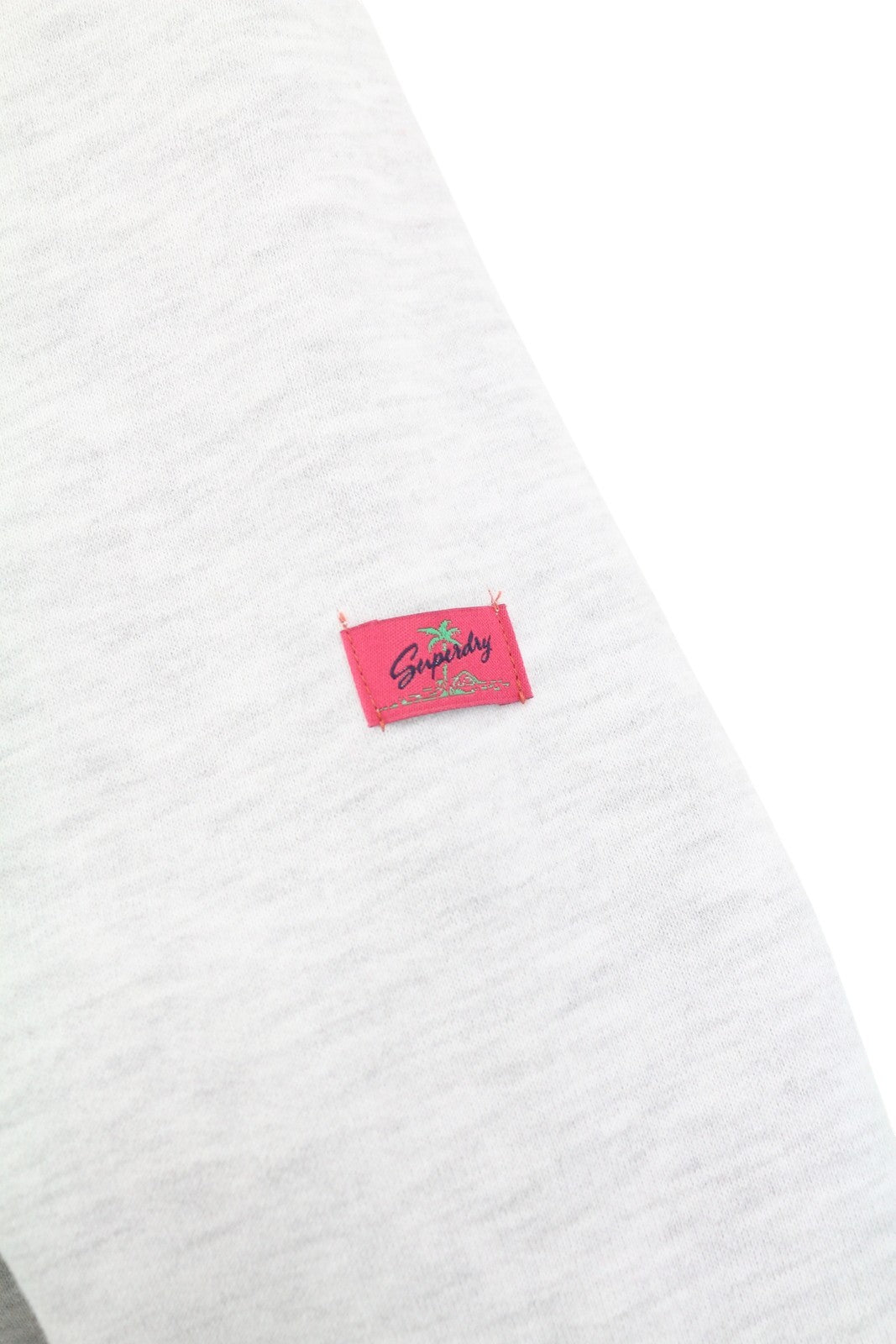 SUPERDRY Neon VL Graphic Women Hoodie EU38 Melange Grey Kangaroo Logo Pullover