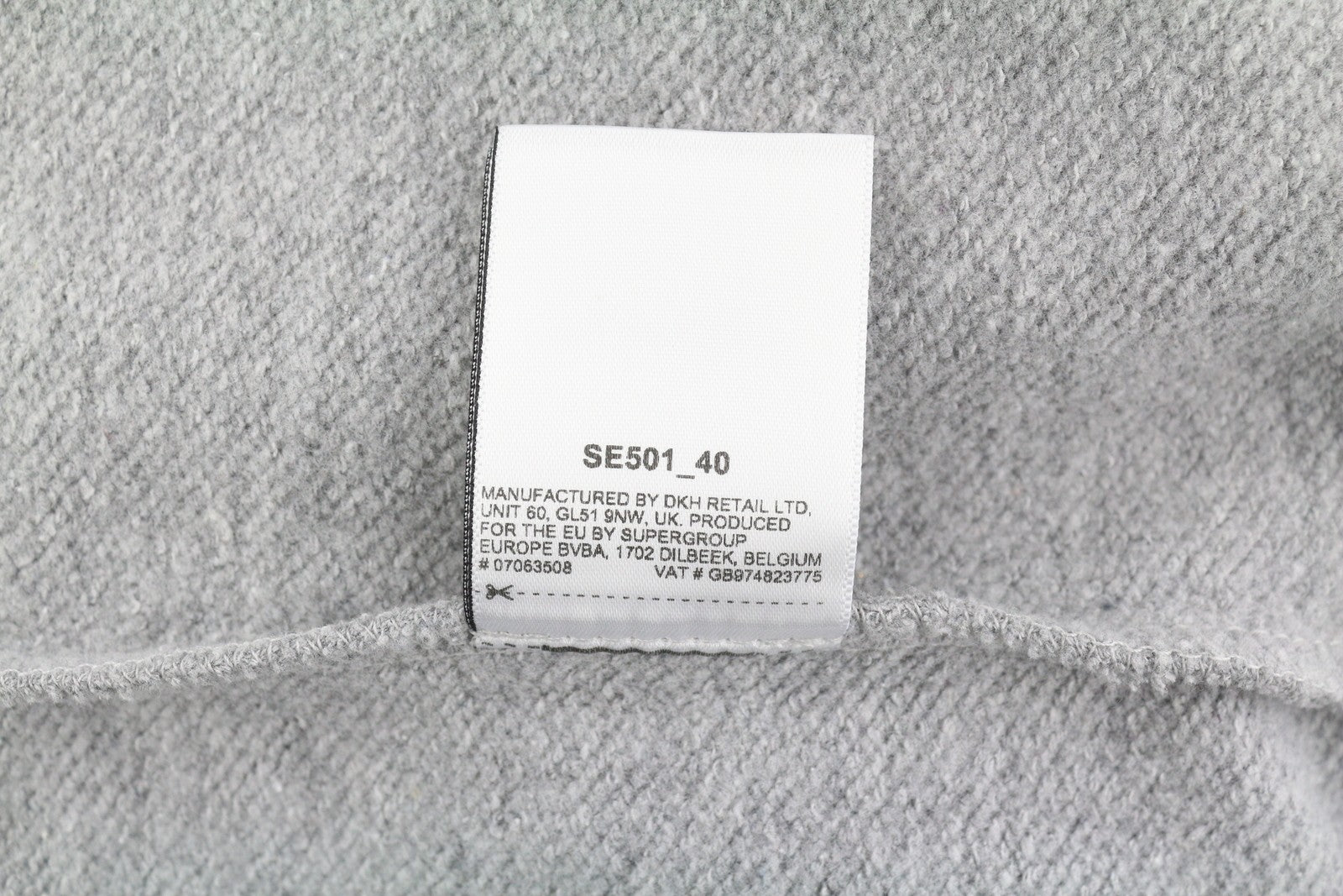 SUPERDRY Tonal VL Graphic Women Hoodie EU38 Melange Grey Kangaroo Logo Pullover