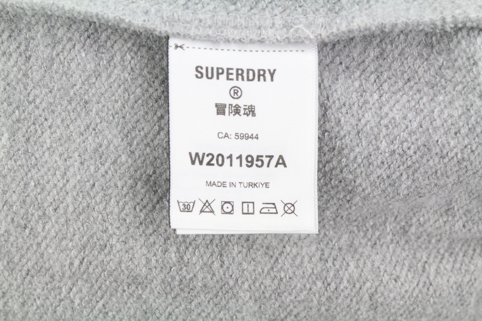 SUPERDRY Tonal VL Graphic Women Hoodie EU38 Melange Grey Kangaroo Logo Pullover