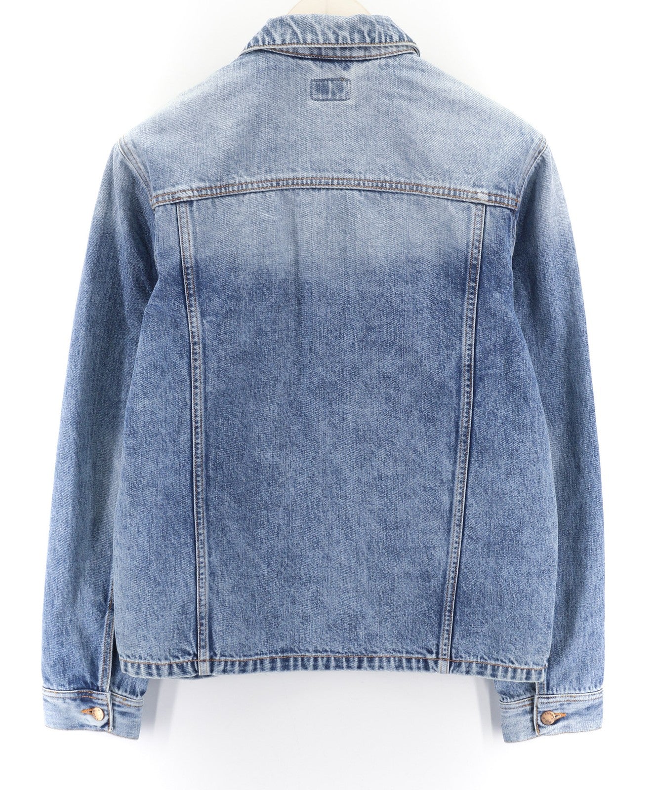 NUDIE JEANS Ronny Rig Bossa Hawk vyriška M dydžio blukinta mėlyna džinsinė polo striukė 