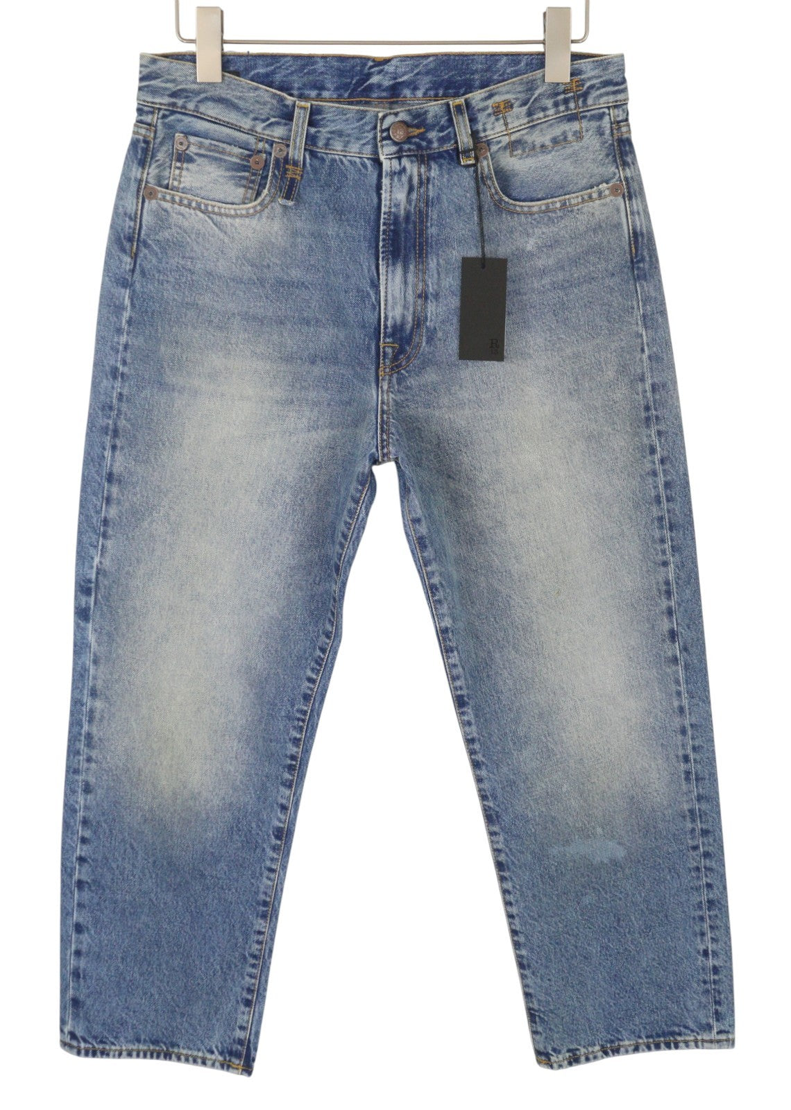 R13 Boyfriend moteriški džinsai, 28, Jasper trumpinti ūsai, išblukusi mėlyna spalva, FW25, RRP699 