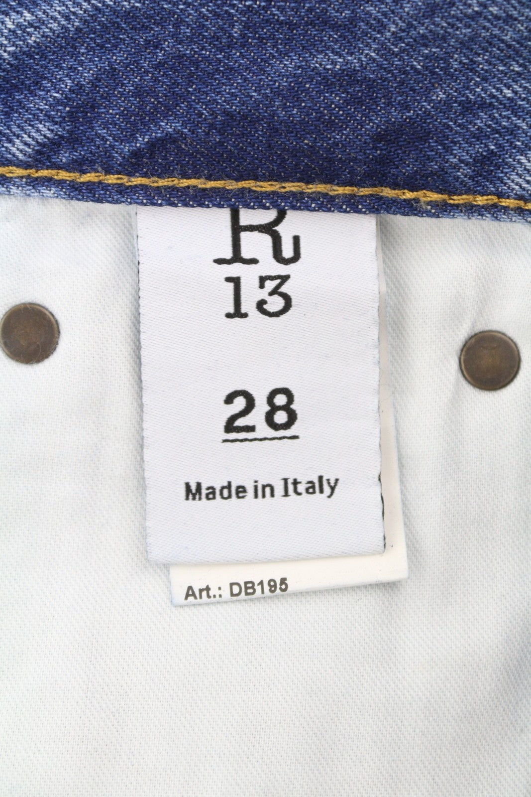 R13 Boyfriend Women Jeans 28 Jasper Cropped Whiskers Faded Blue FW25 RRP699