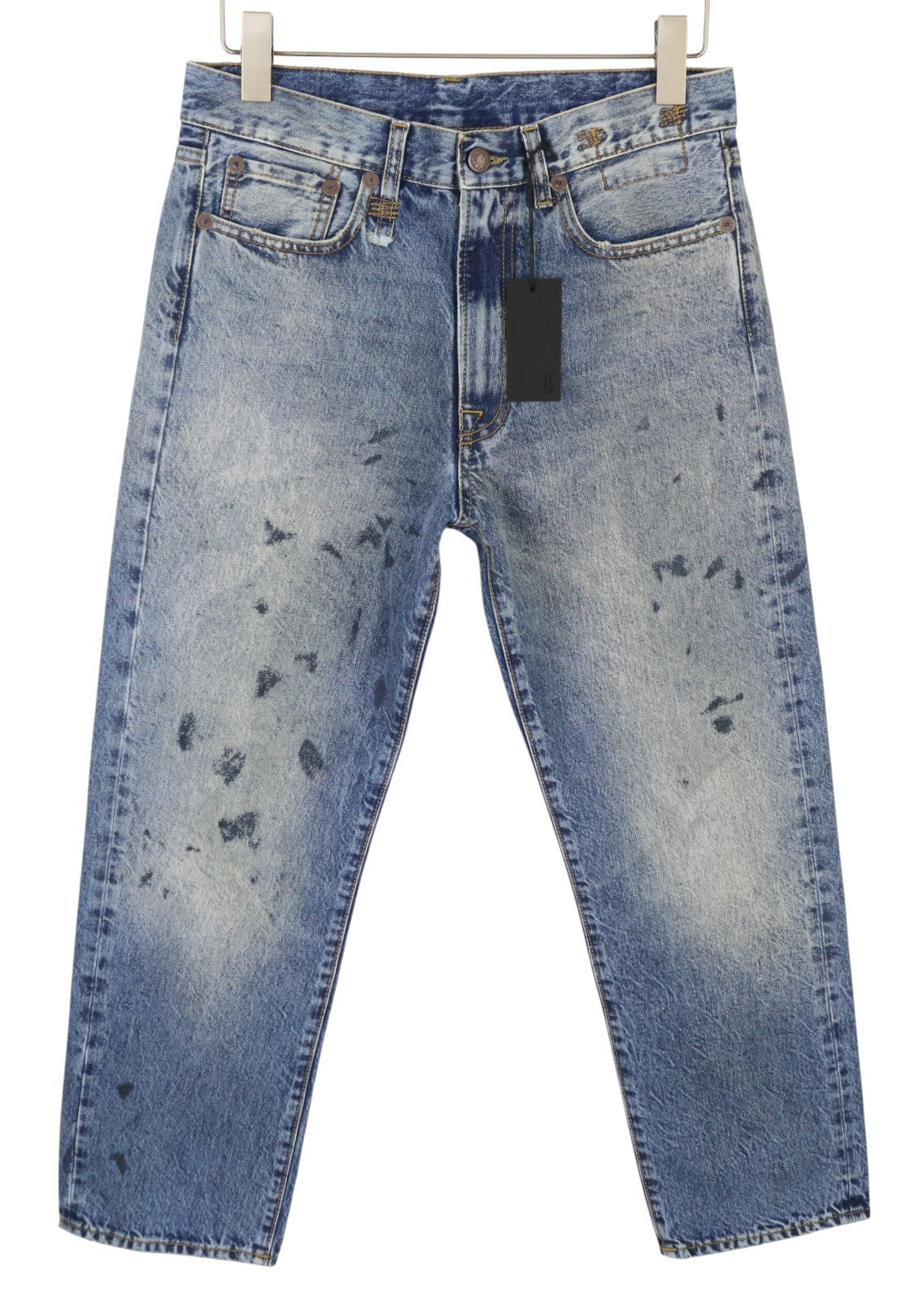 R13 Boyfriend moteriški džinsai 26 Jasper trumpinti ūsai išblukusi mėlyna PF25 RRP699 