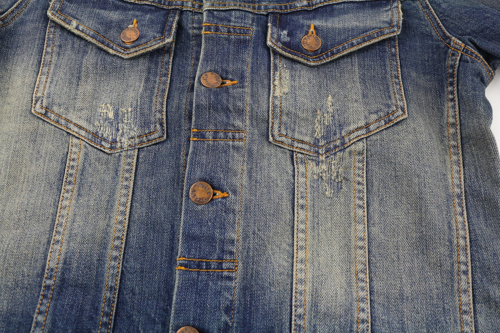 NUDIE JEANS vyriška mėlyna džinsinė striukė su polo apykakle ir sagomis S dydžio 