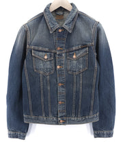 NUDIE JEANS Billy Dark Authentic vyriški mėlyni džinsiniai polo marškinėliai be pamušalo. 