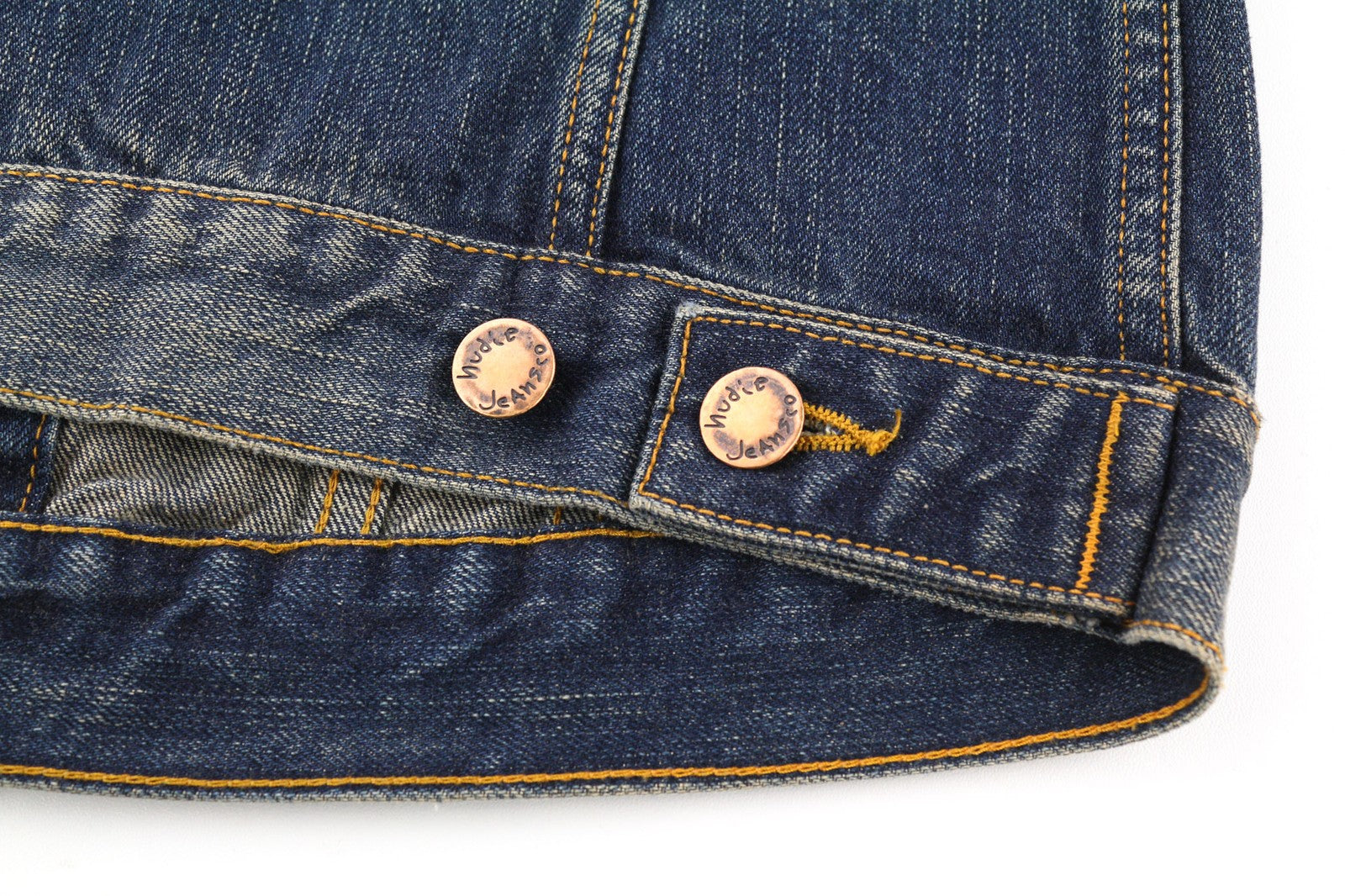 NUDIE JEANS Billy Dark Authentic vyriški mėlyni džinsiniai polo marškinėliai be pamušalo. 