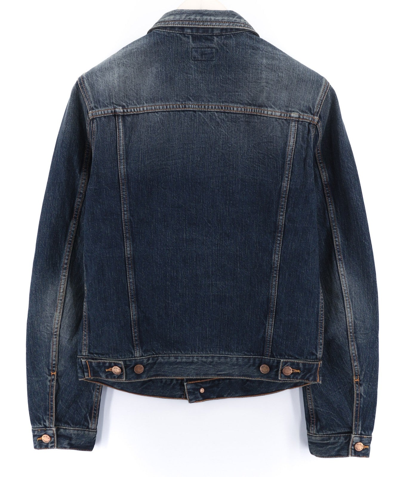 NUDIE JEANS Billy Dark Authentic vyriška mėlyna polo džinsinė striukė 