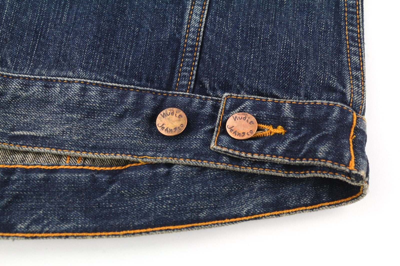 NUDIE JEANS Billy Dark Authentic vyriška mėlyna polo džinsinė striukė 