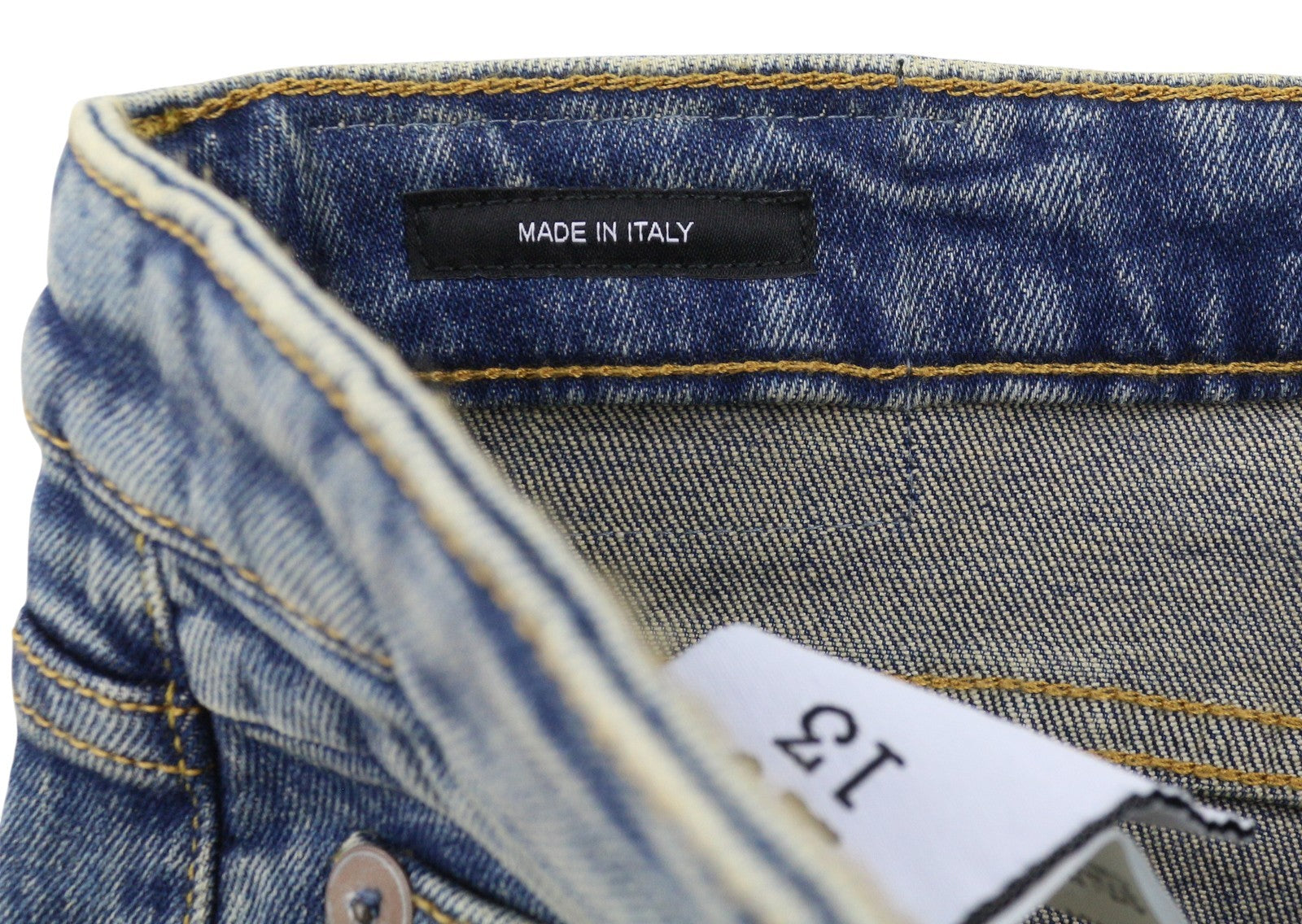 R13 berniukiški tiesūs moteriški džinsai 29 Kelly tamprūs trumpi užtrauktuku, išblukintos mėlynos spalvos RRP699 