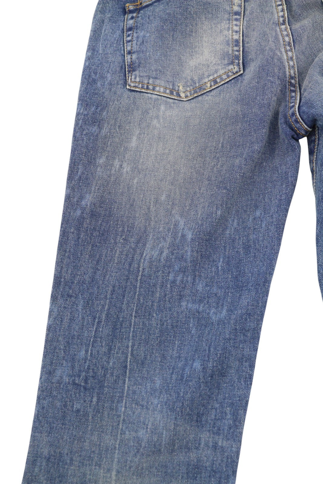 R13 Kick Fit Women Jeans 27 Kelly Stretch Flare Cropped Faded Blue Denim RRP699