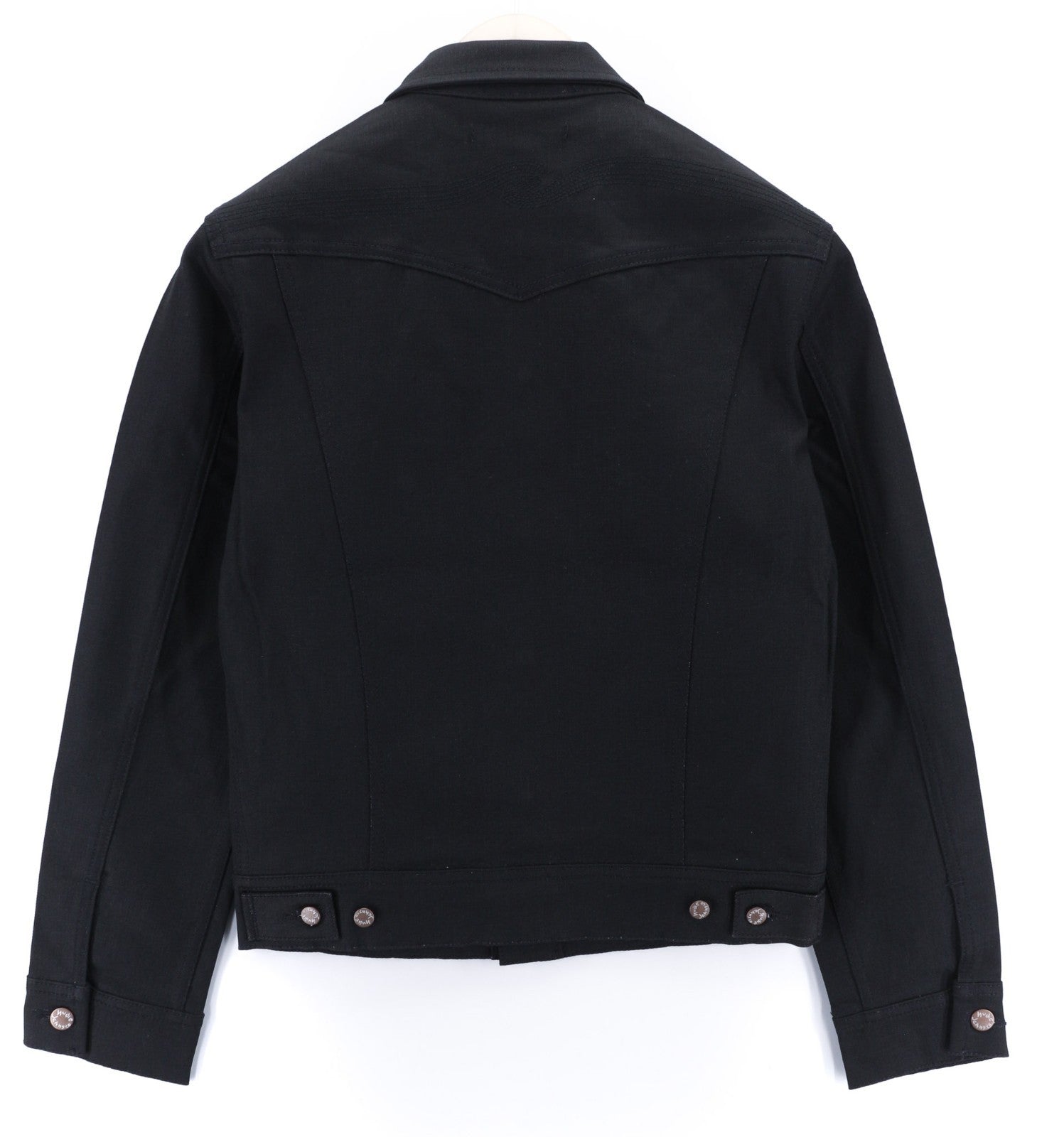 NUDIE JEANS Conny Stretch Dry Black Coated Men's XS Polo Button Jacket