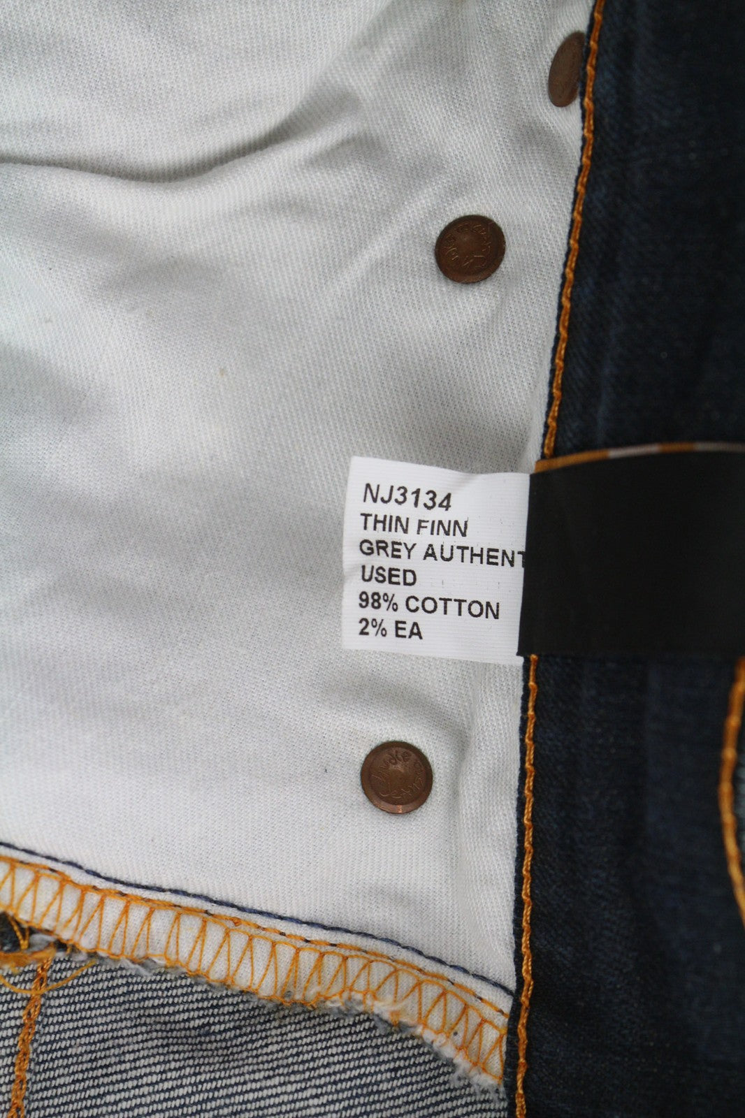 NUDIE JEANS ploni, pilki, autentiški, dėvėti vyriški W29/L34 išblukę siaurėjantys džinsai 