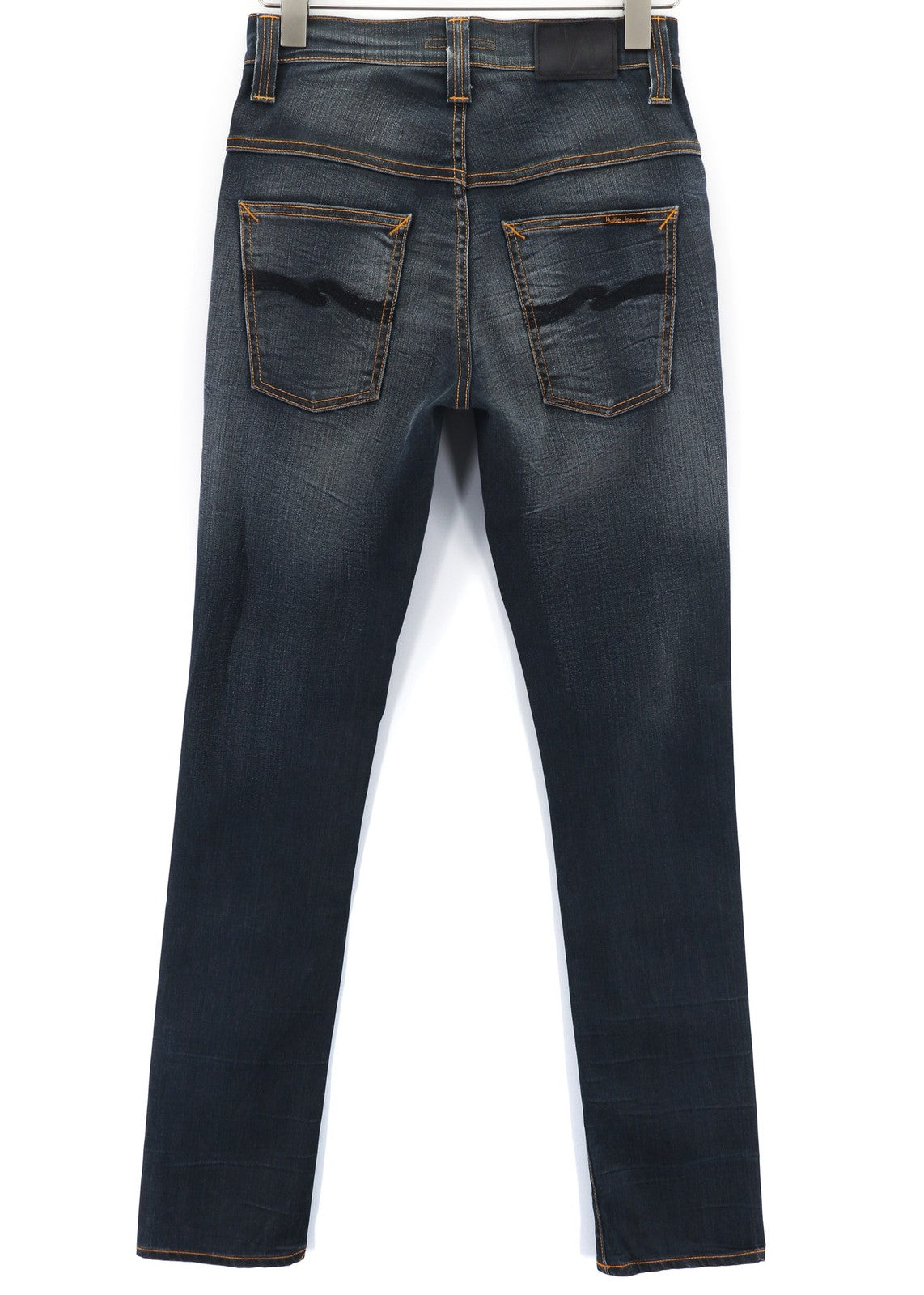 NUDIE JEANS Thin Finn Grey Authentique Dėvėti Vyriški W31/L34 Slim Zip Džinsai 