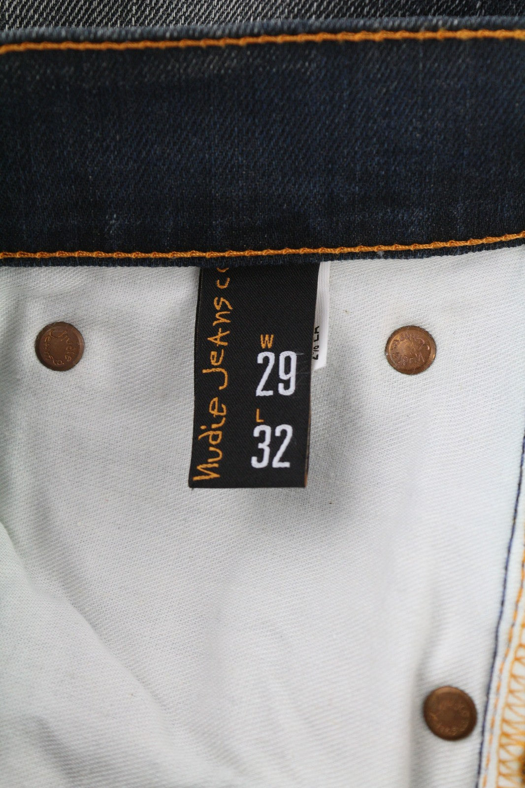 NUDIE JEANS ploni, pilki, autentiški, dėvėti vyriški džinsai su užtrauktuku 