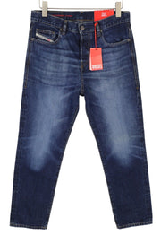 DIESEL 2020 D-Viker 09C64 vyriški džinsai W31/L30 įprasto kirpimo tiesaus kirpimo, blukusios mėlynos spalvos 