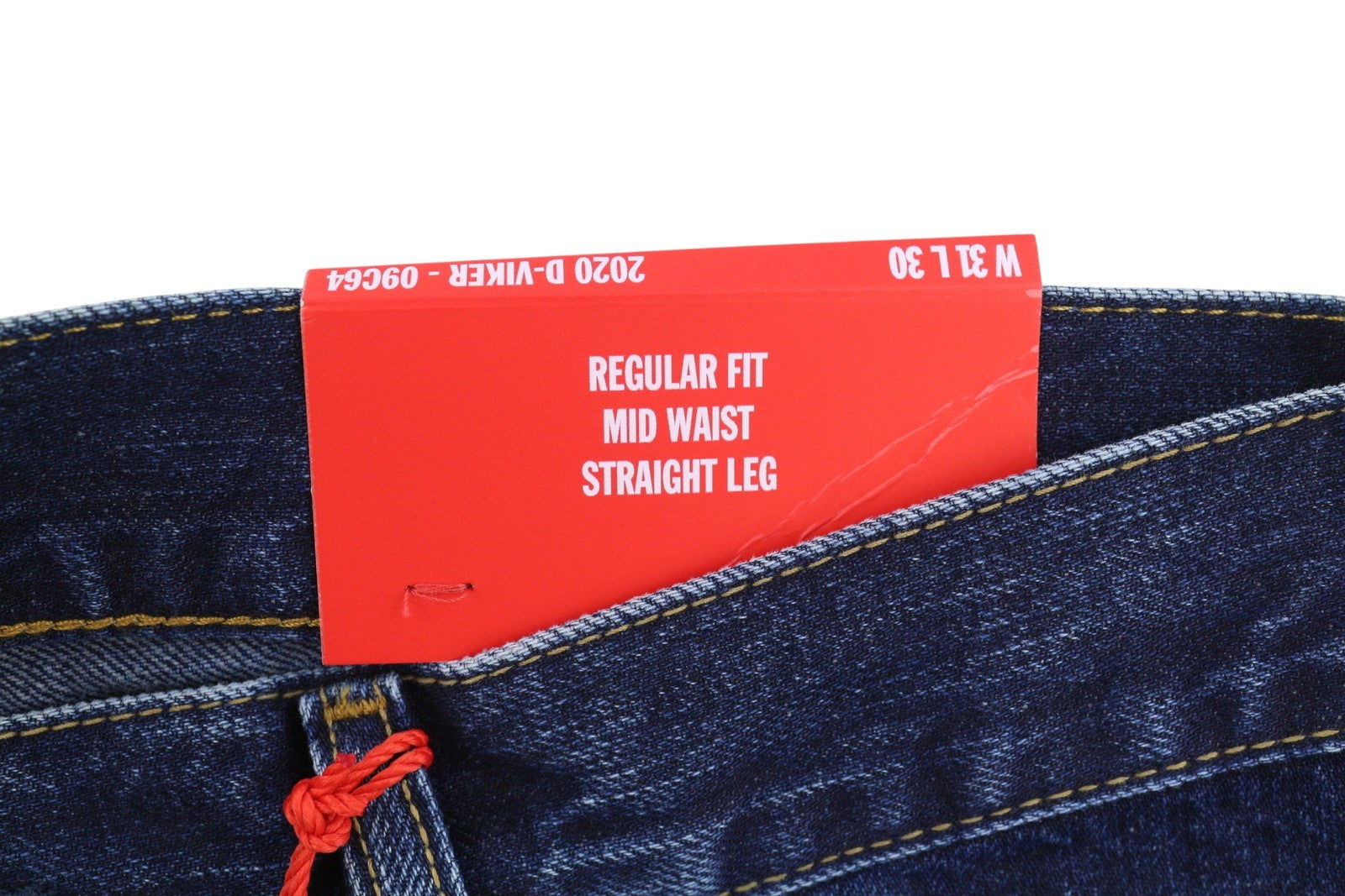 DIESEL 2020 D-Viker 09C64 vyriški džinsai W31/L30 įprasto kirpimo tiesaus kirpimo, blukusios mėlynos spalvos 