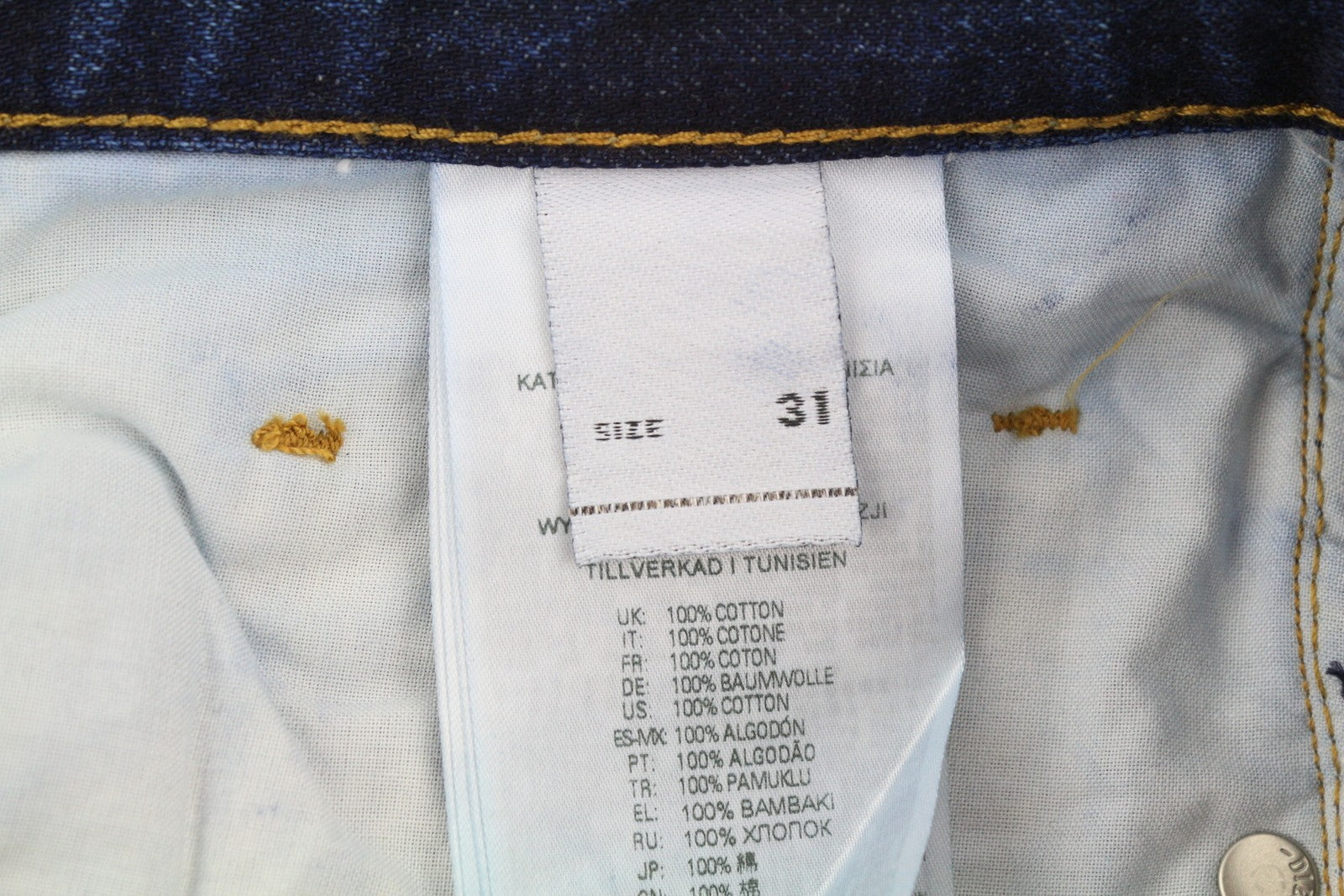 DIESEL 2020 D-Viker 09C64 vyriški džinsai W31/L30 įprasto kirpimo tiesaus kirpimo, blukusios mėlynos spalvos 