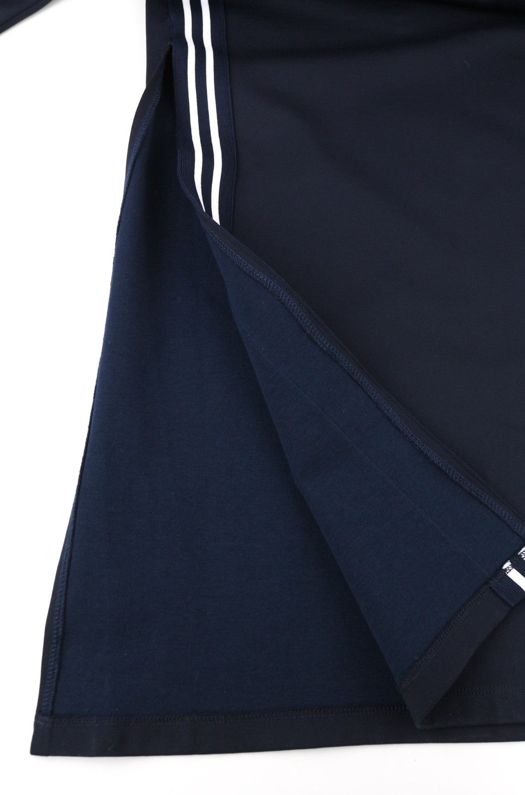 RICHMOND Women's Dress S Dark Blue V-Neck Long Sleeve Split Fitted Front Logo