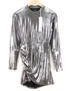 Silver Polyester Dress