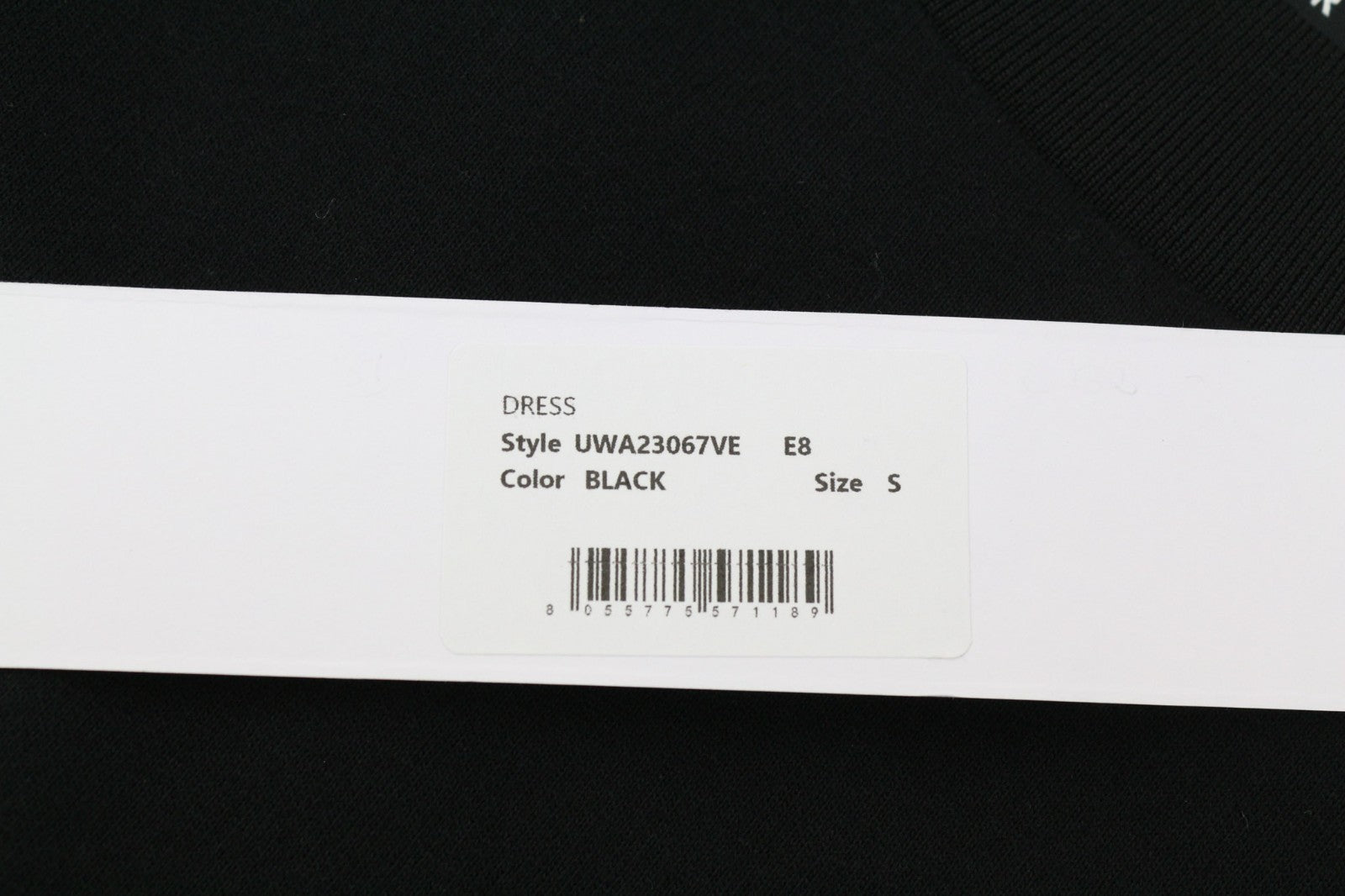 JOHN RICHMOND moteriška suknelė S juoda ilgomis rankovėmis, medvilninė, iki kelių, visiems metų laikams 