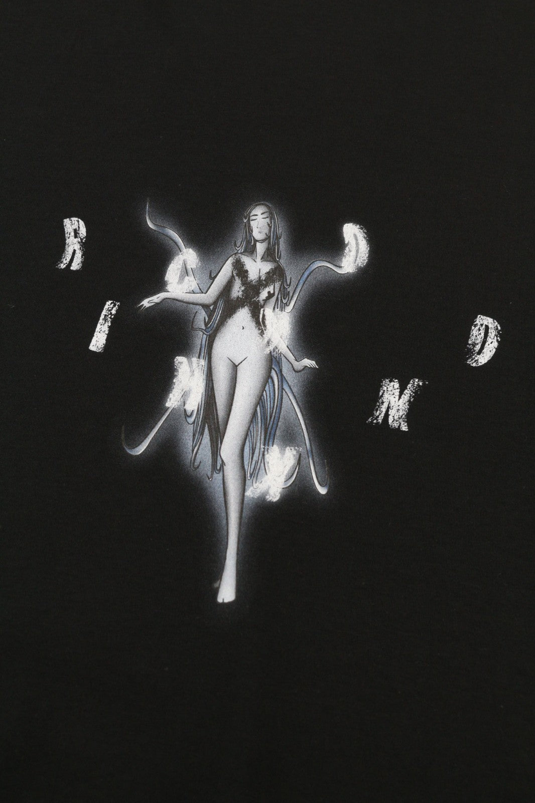 RICHMOND vyriški marškinėliai su juodu, dideliais apvaliais raštais ir tampria medvilnine logotipu S dydžio 