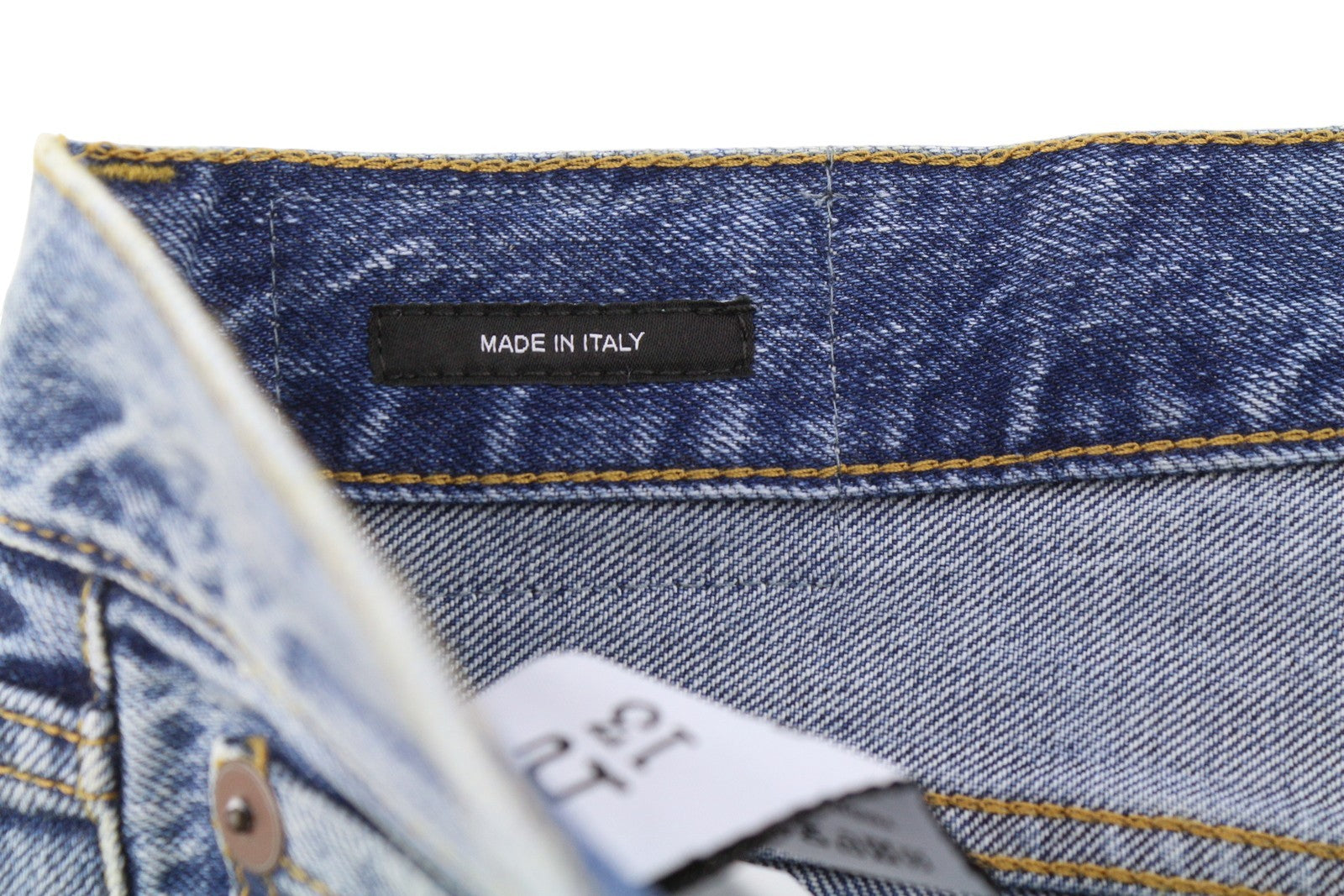 R13 Boyfriend Women Jeans 28 Jasper Whiskers Faded Cropped Blue PF25 RRP699