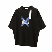 JOHN RICHMOND vyriški marškinėliai M, juodi, dideli, tamprūs, tamprūs, trumpomis rankovėmis, laisvalaikio stiliaus 