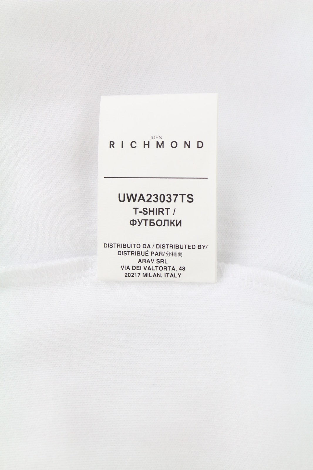 JOHN RICHMOND Women's T-Shirt S White Oversized Crew Cotton Logo Short Sleeve
