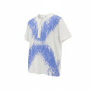 JOHN RICHMOND vyriški marškinėliai M balti apvalūs raštuoti trumpomis rankovėmis, visiems metų laikams 