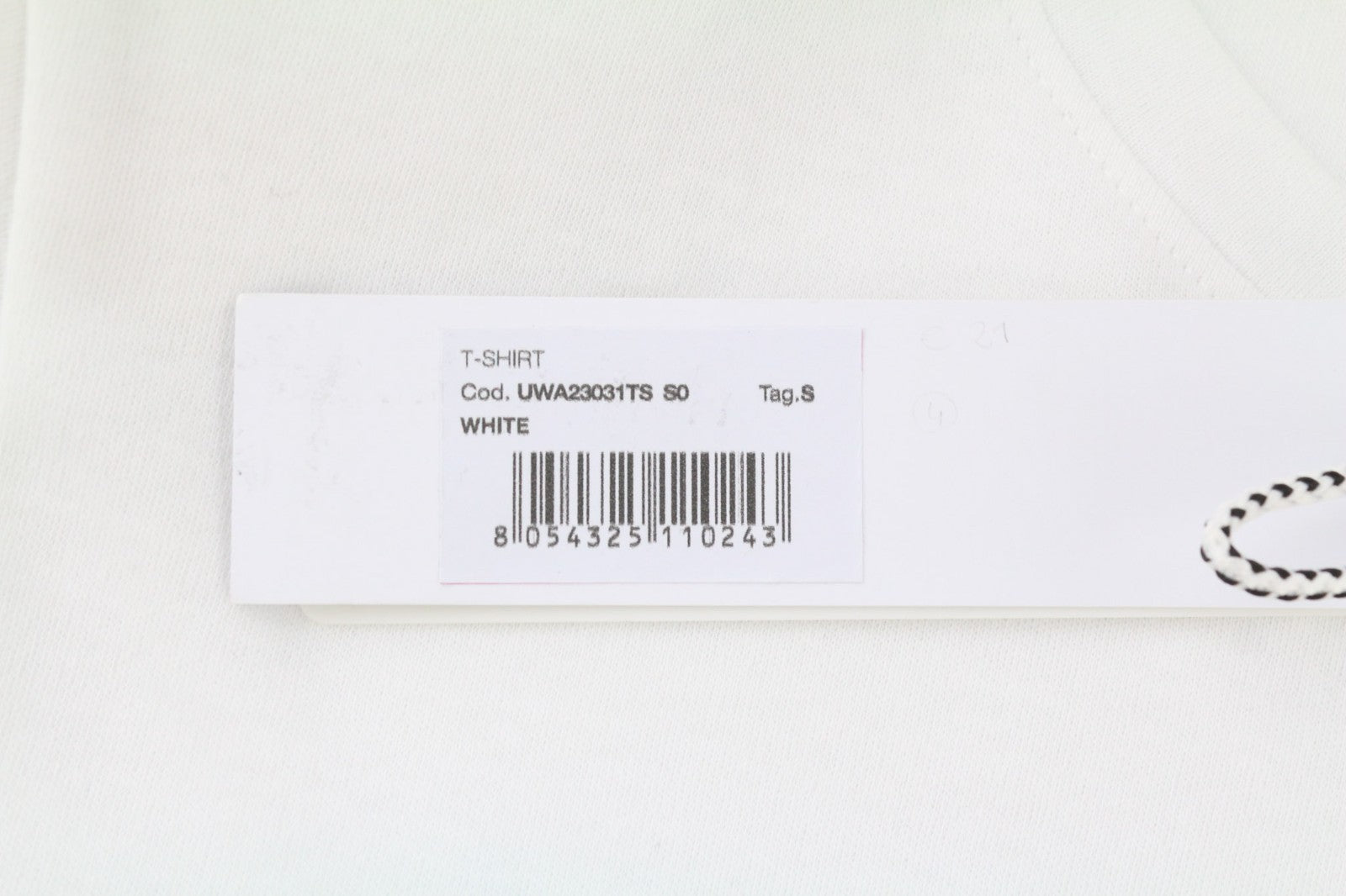 JOHN RICHMOND moteriški marškinėliai S balti su petukais ir apvaliais logotipu, trumpomis rankovėmis 