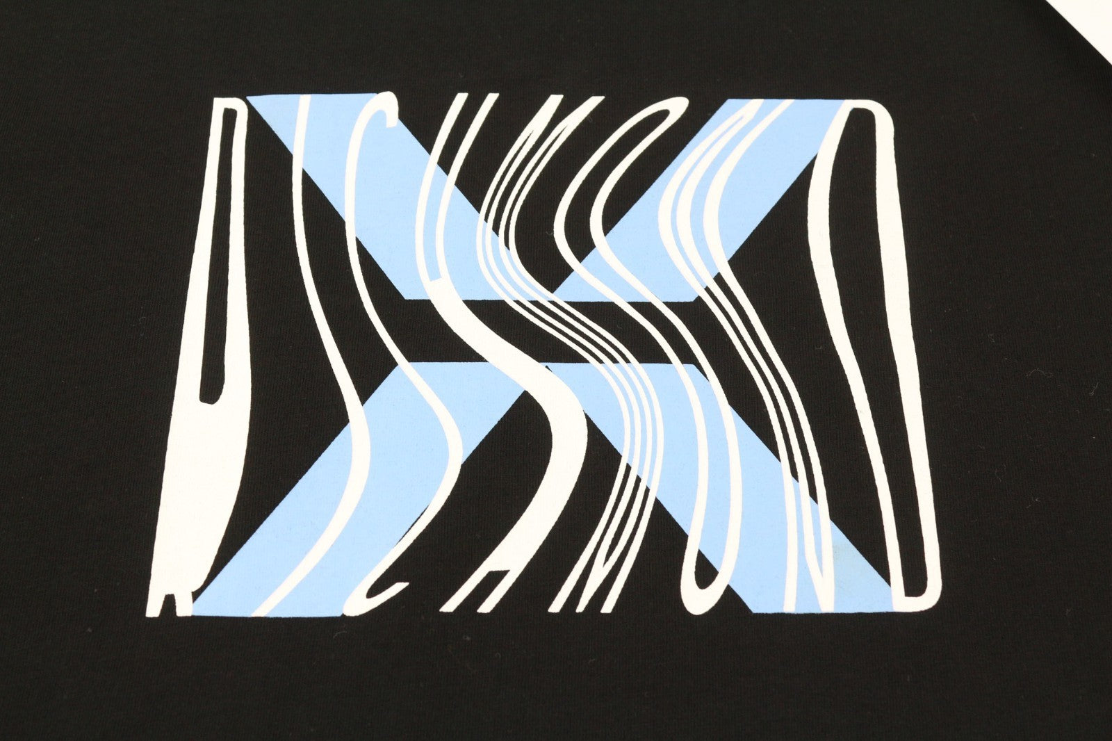 JOHN RICHMOND vyriški marškinėliai M tamsiai juodi apvalūs medvilniniai trumpomis rankovėmis su spaudiniu logotipu 