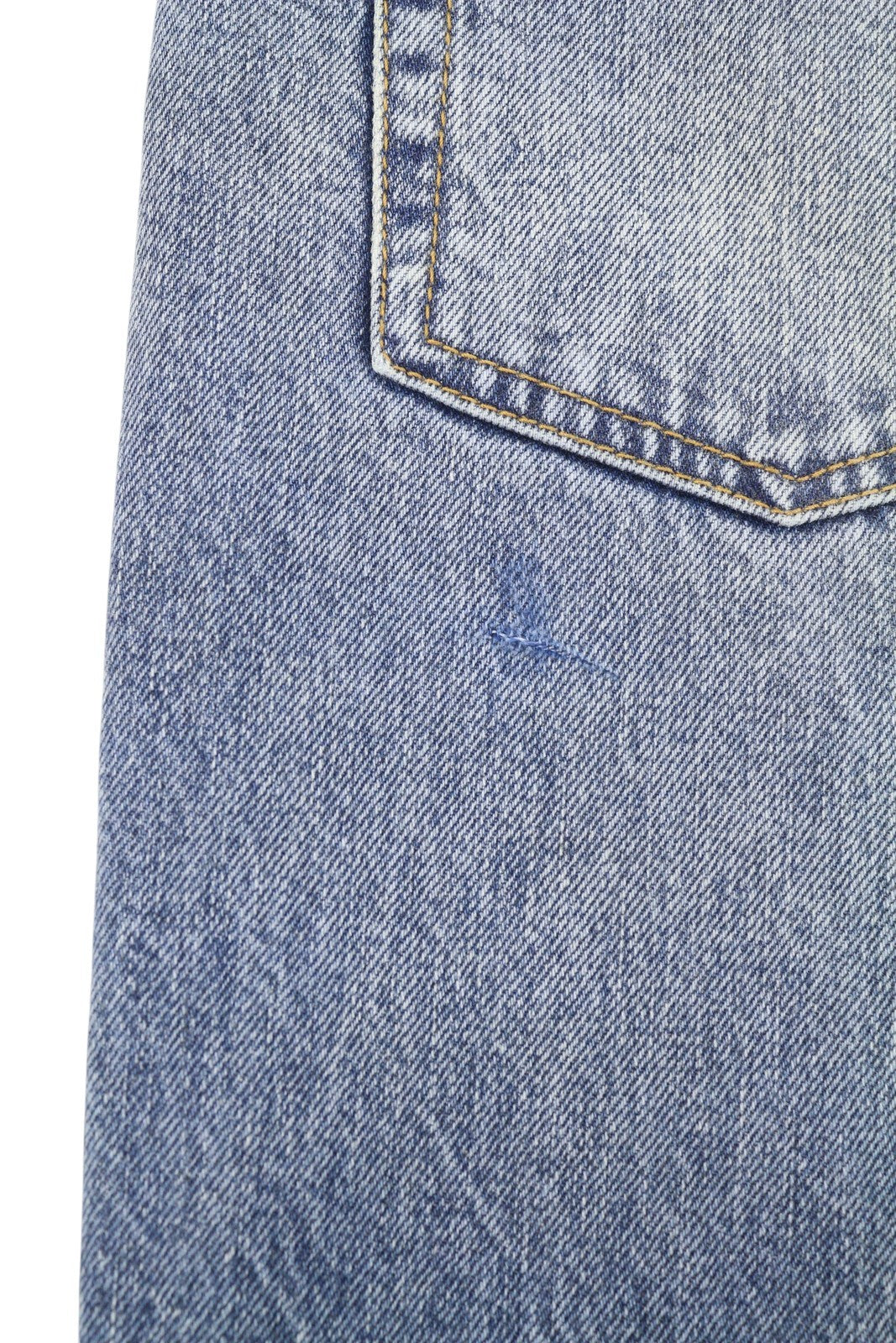 R13 Boyfriend Women Jeans 27 Jasper Cropped Whiskers Faded Blue PF25 RRP699