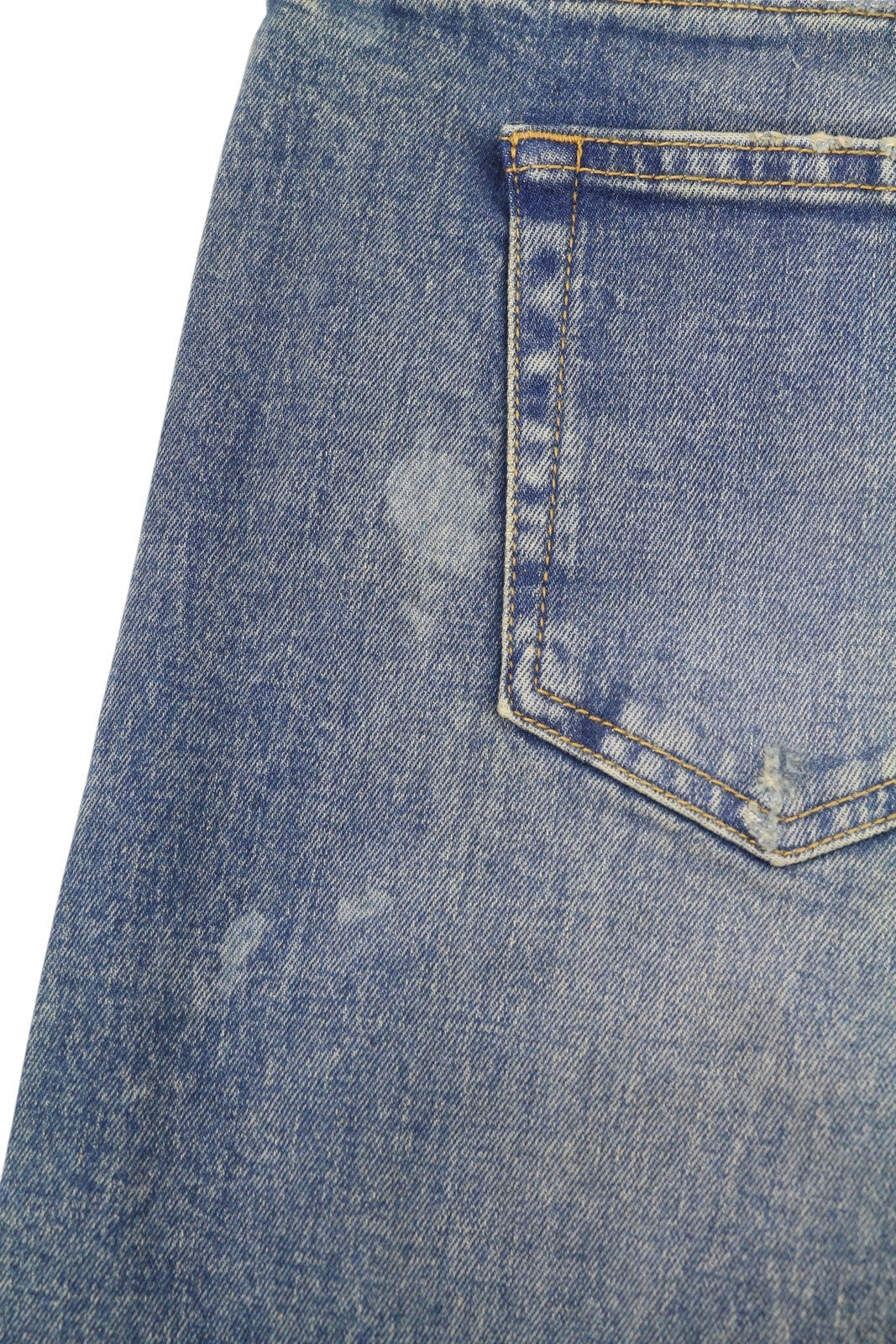 R13 Boy Straight Women Jeans 31 Kelly Stretch Cropped Faded Blue PS25 RRP699